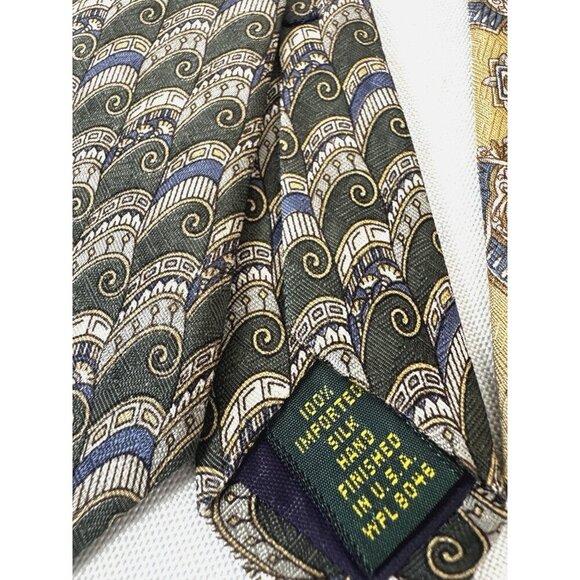 Vintage Club Room Mens Ties Lot Set Of 2 Paisley Preppy Old Money Heritage Class - Picture 3 of 6